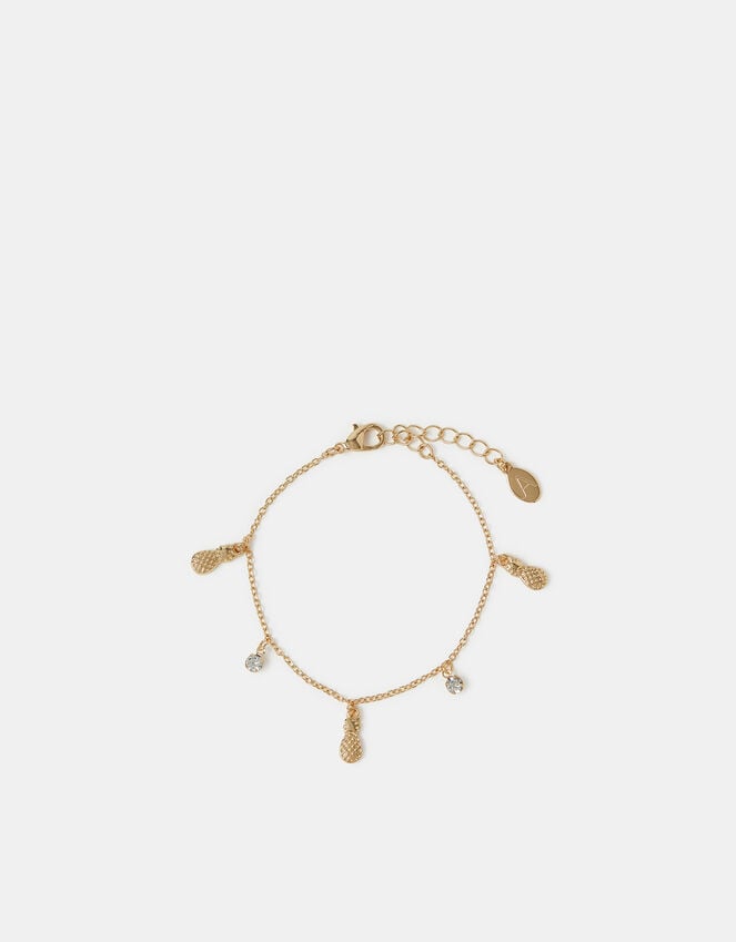 Accessorize Pineapple Charm Station Bracelet