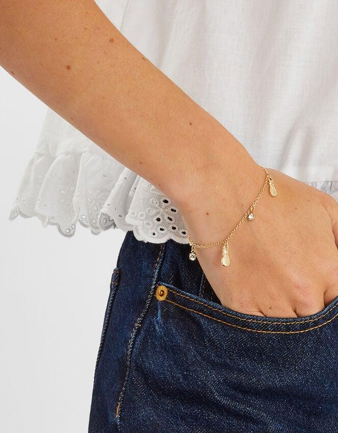 Accessorize Pineapple Charm Station Bracelet