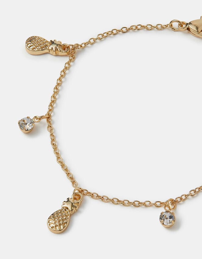 accessorize Pineapple Charm Station Bracelet