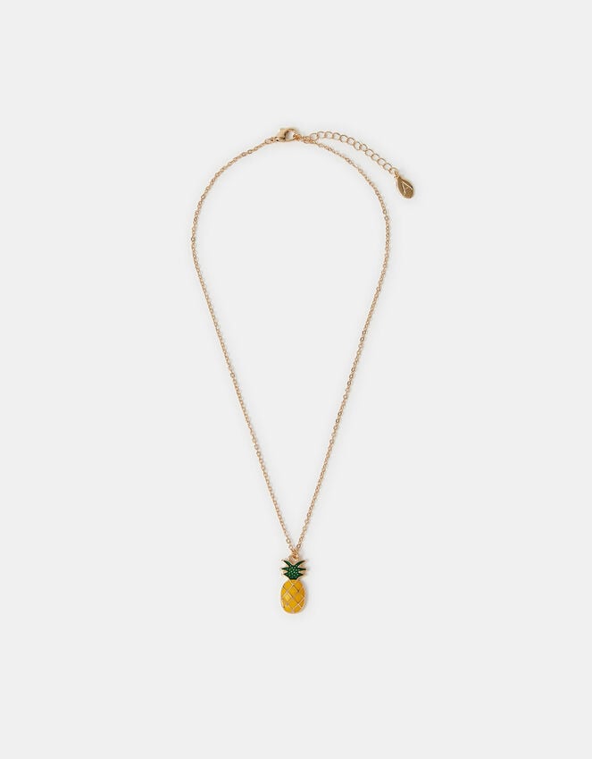 Accessorize Pineapple Pendant Necklace