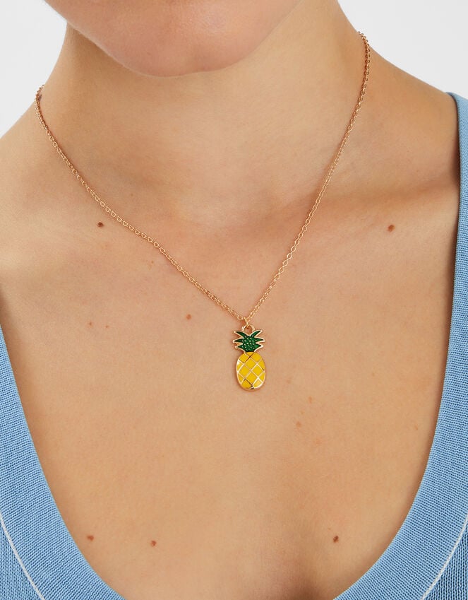 Accessorize Pineapple Pendant Necklace