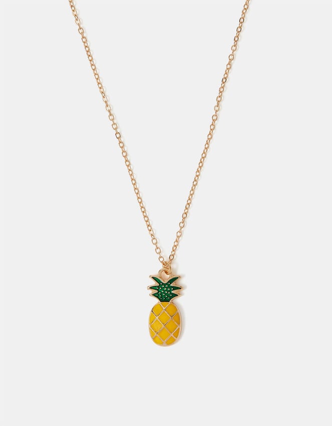 accessorize Pineapple Pendant Necklace