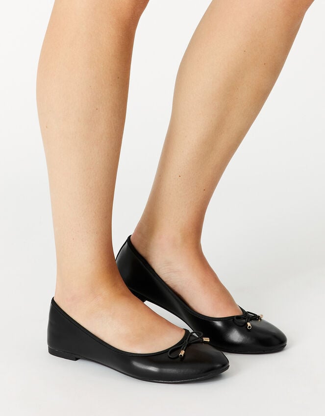 Accessorize Plain Ballerina Flats Black