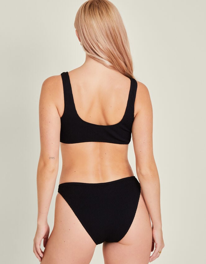Accessorize Plain Crinkle Bikini Bottoms Black