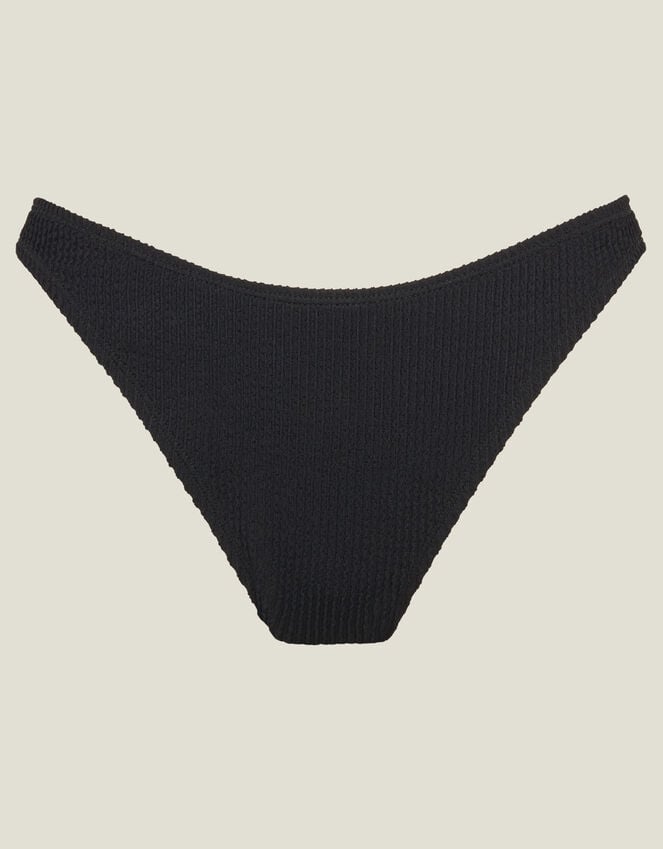 Accessorize Plain Crinkle Bikini Bottoms Black