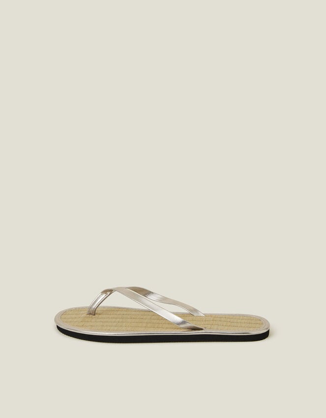 Accessorize Plain Seagrass Flip Flops Gold
