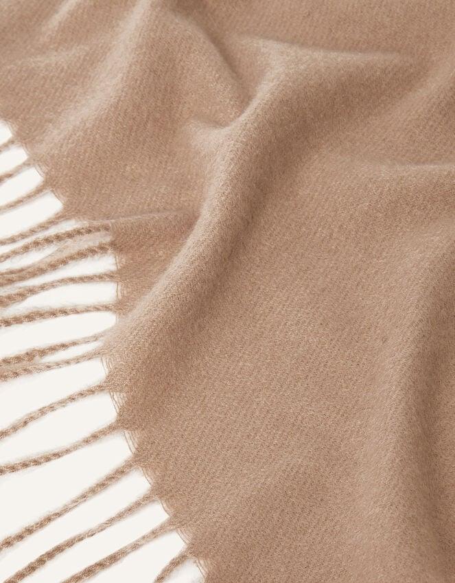 Accessorize Plain Tassel Scarf Natural