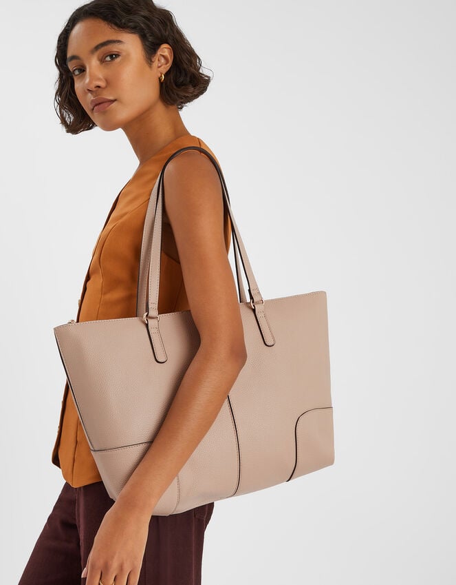 accessorize Plain Tote Bag Brown