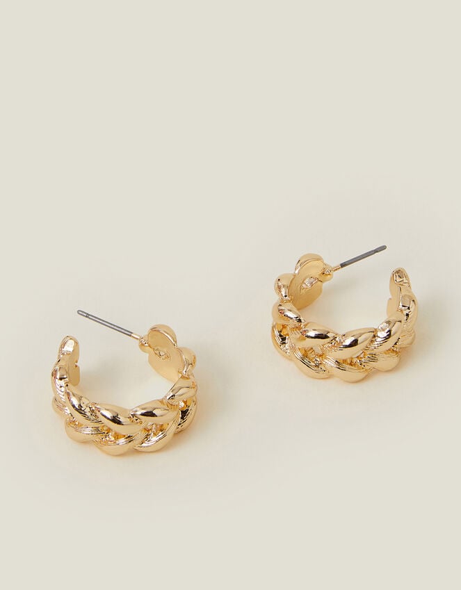 accessorize Plait Hoop Earrings