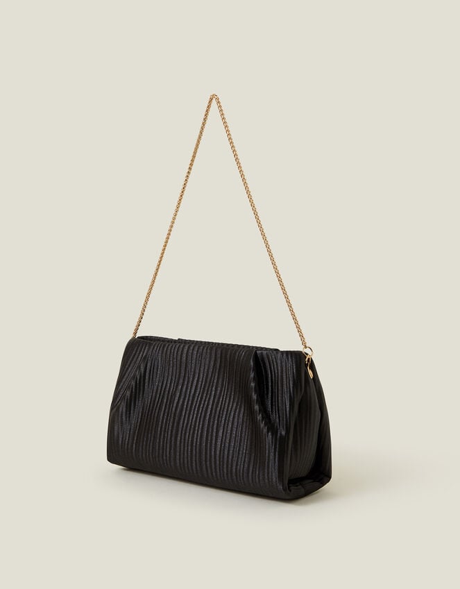 Accessorize Pleated Satin Clutch Bag