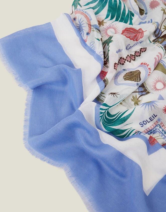 Accessorize Postcard Print Scarf