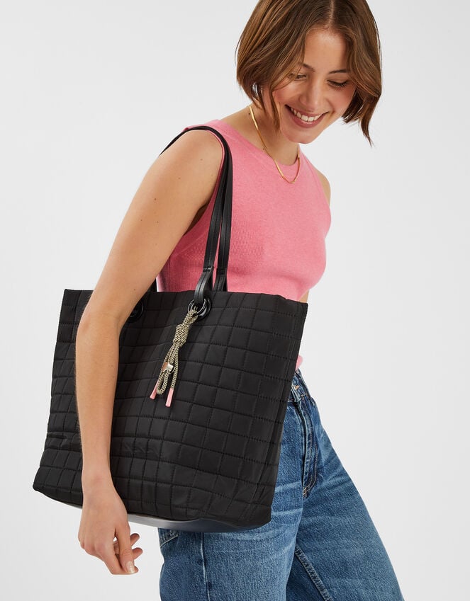 accessorize Quilted Nylon Tote Bag