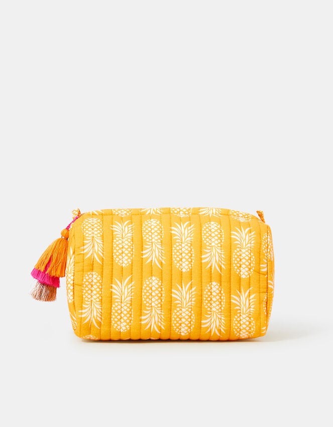 accessorize Quilted Pineapple Medium Make Up Bag