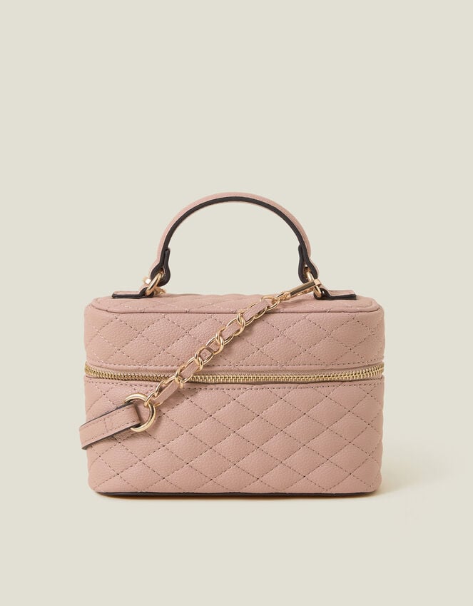 Accessorize Quilted Top Handle Cross-Body Bag Nude