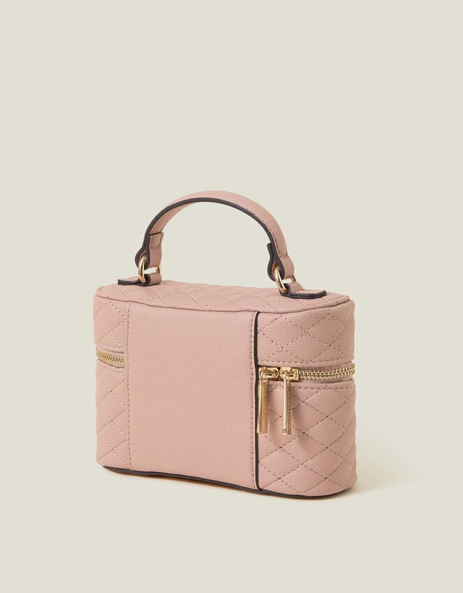 Accessorize Quilted Top Handle Cross-Body Bag Nude