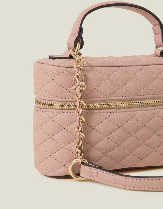 Accessorize Quilted Top Handle Cross-Body Bag Nude