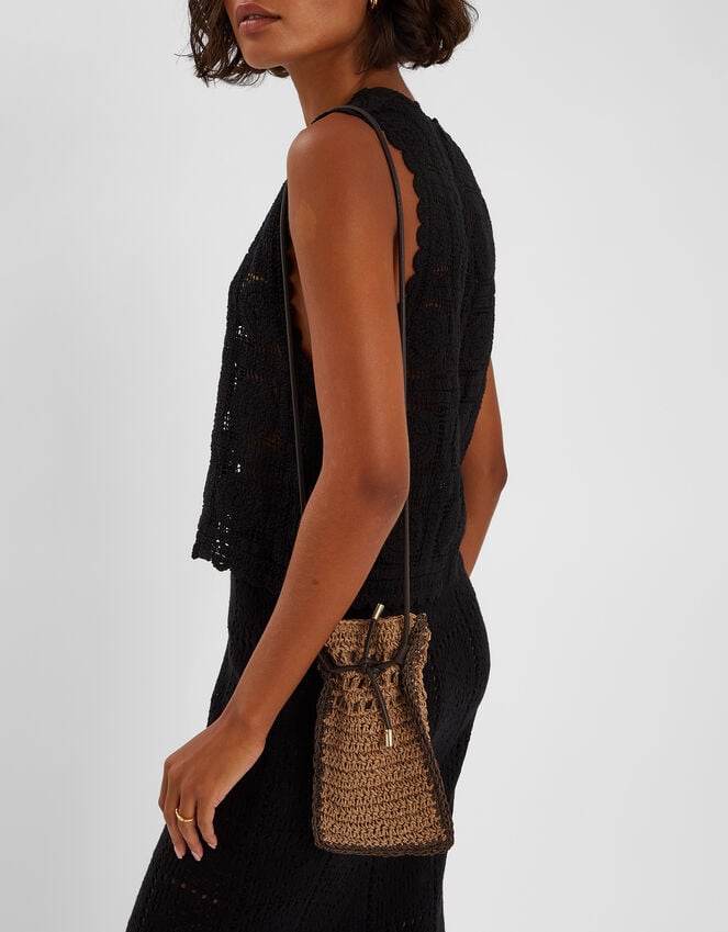 accessorize Raffia Phone Bag