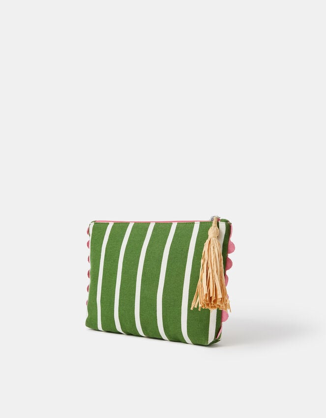 Accessorize Raffia Starfish Stripe Pouch
