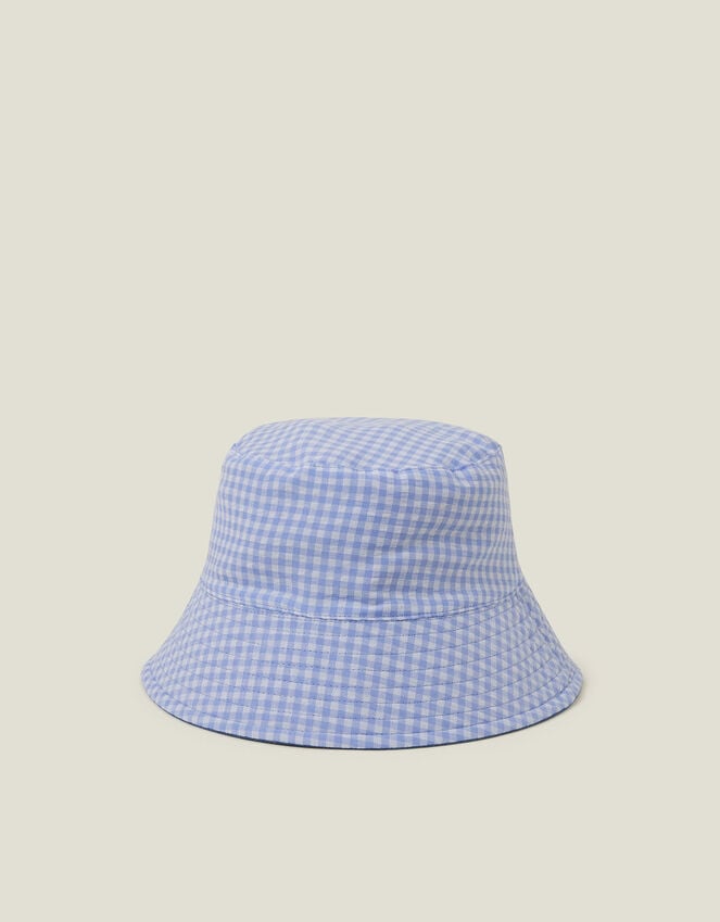 accessorize Reversible Denim Gingham Bucket Hat