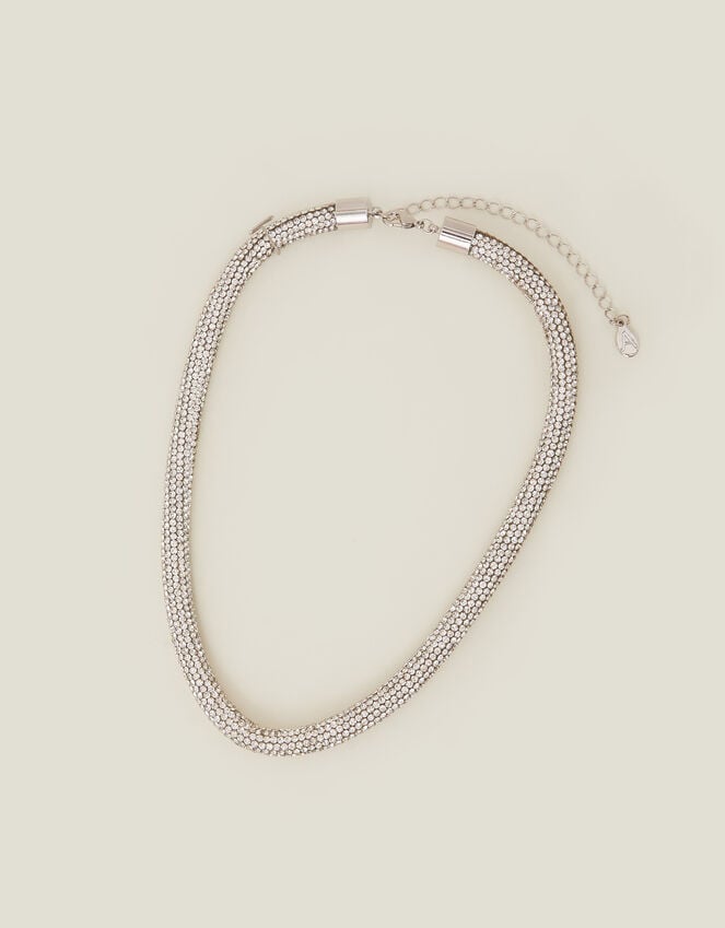 Accessorize Rhinestone Tube Necklace