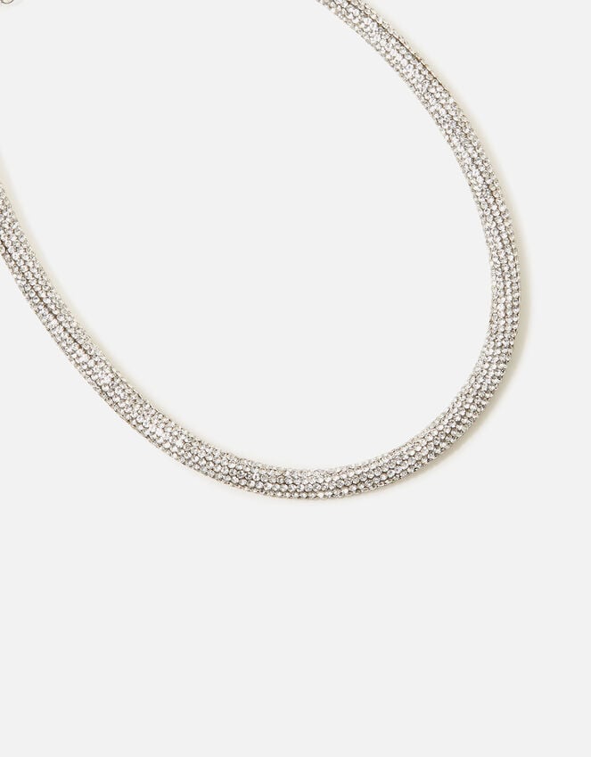 accessorize Rhinestone Tube Necklace