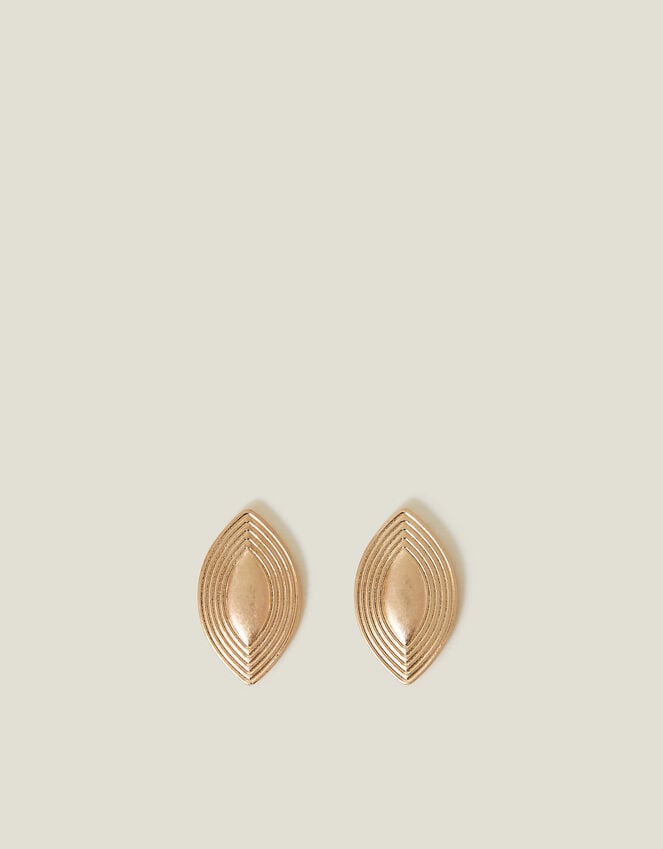 Accessorize Ribbed Diamond Stud Earrings