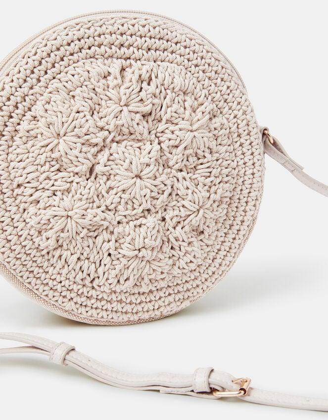 Accessorize Round Macrame Bag Cream