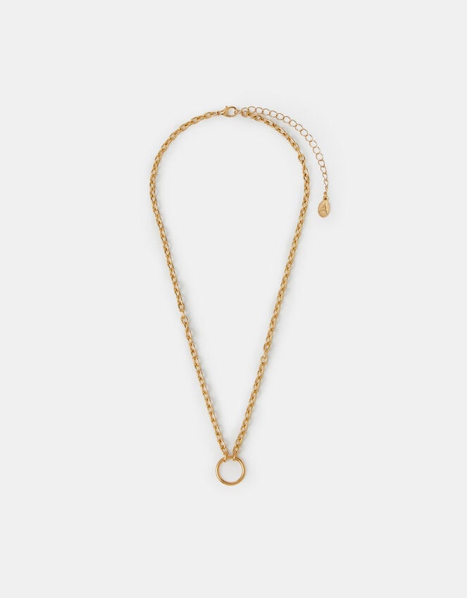 Accessorize Round Pendant Chain Necklace