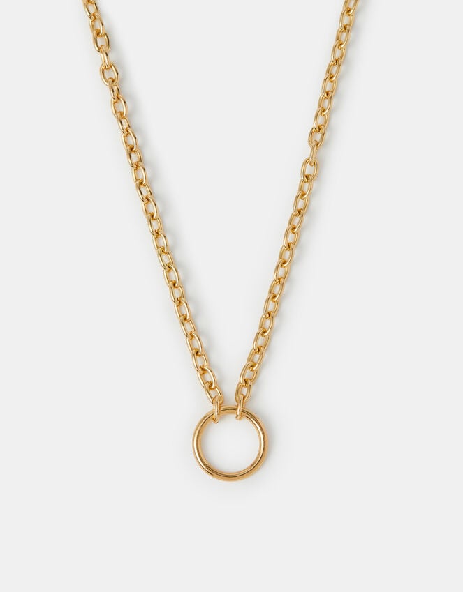 accessorize Round Pendant Chain Necklace