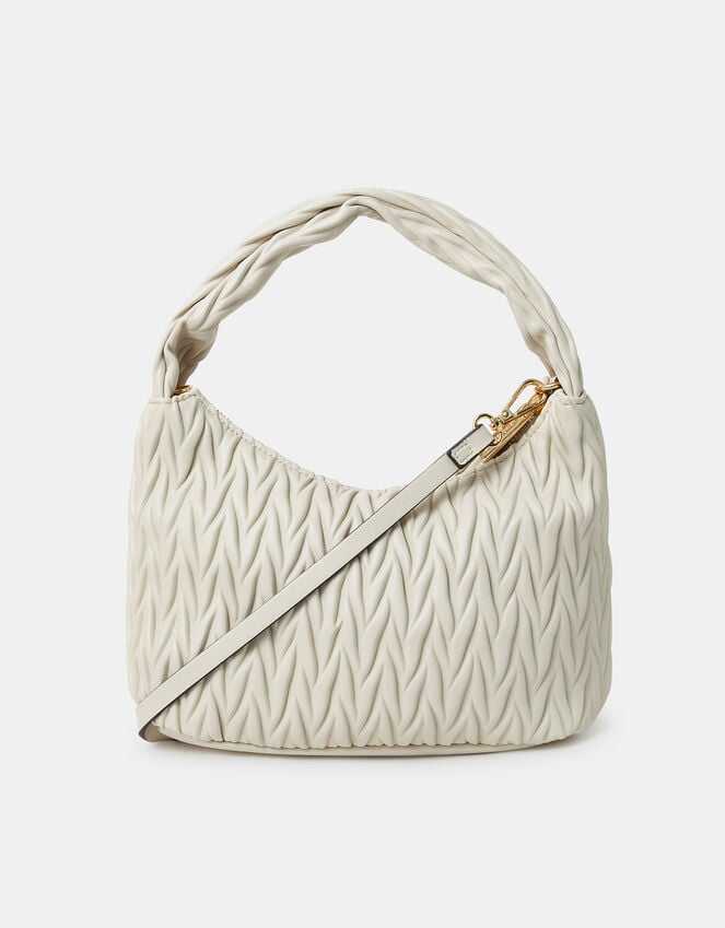 Accessorize Ruched Faux Leather Handbag