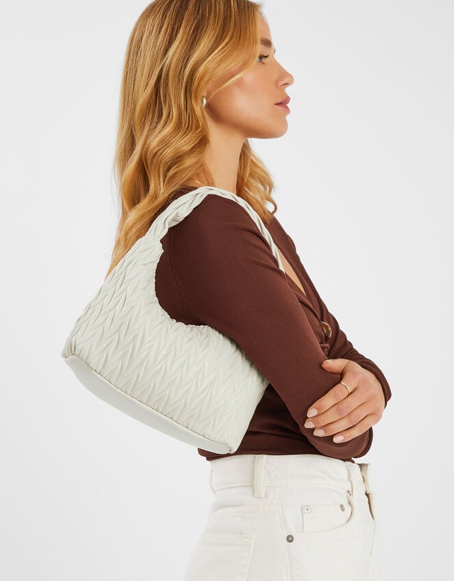 accessorize Ruched Faux Leather Handbag