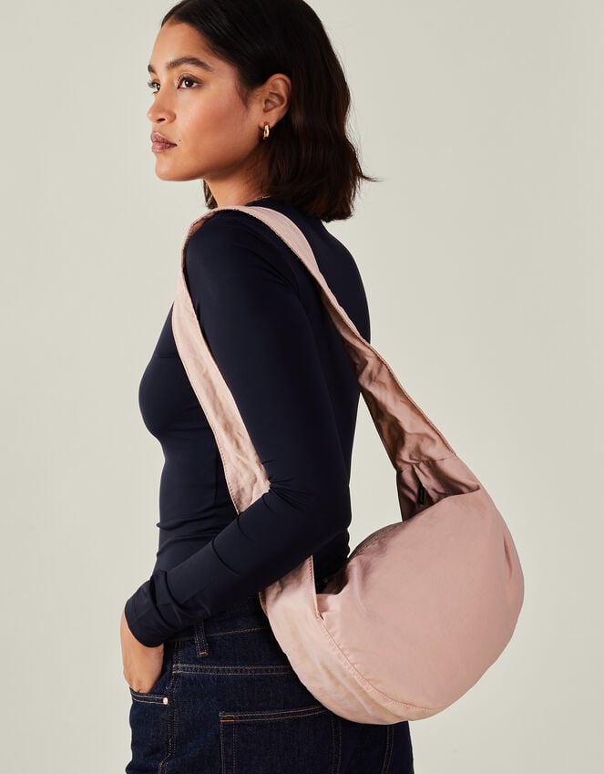 accessorize Ruched Strap Sling Bag Pink