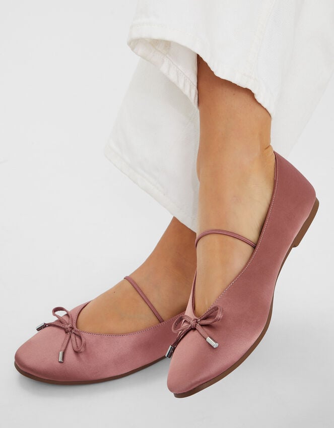 Accessorize Satin Ballet Flats Pink