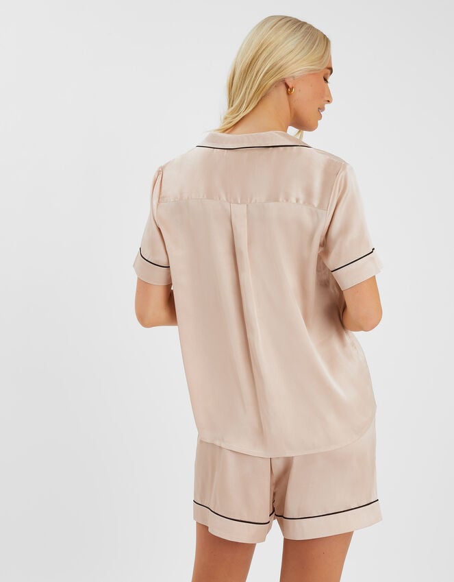 Accessorize Satin Short Pyjamas Set Camel
