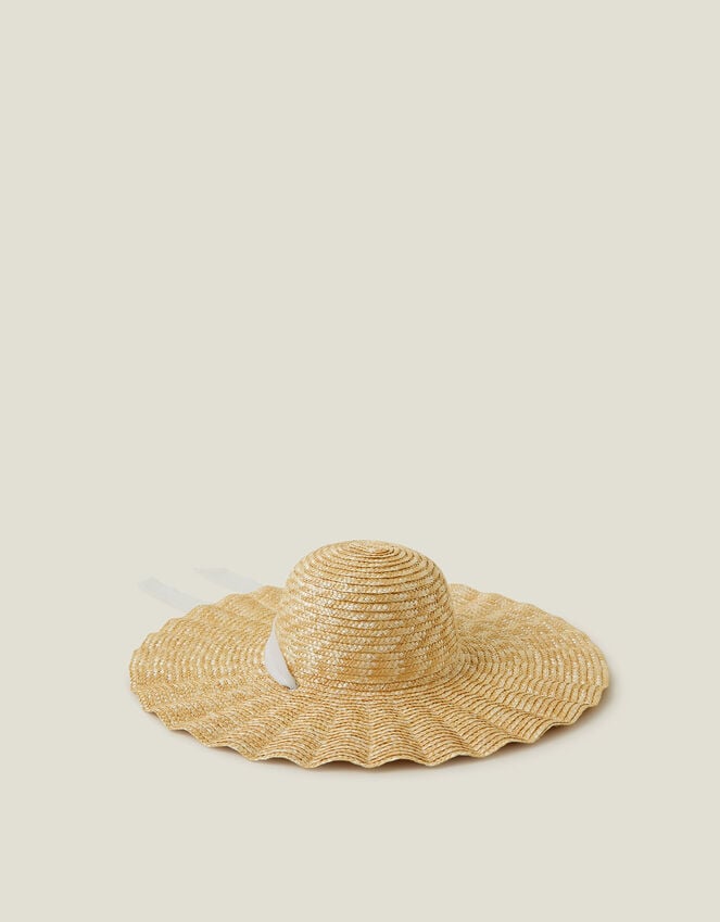 Accessorize Scallop Edge Boater Hat