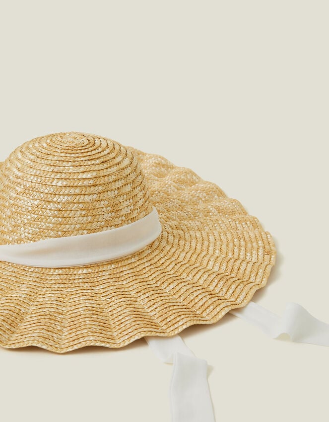 Accessorize Scallop Edge Boater Hat