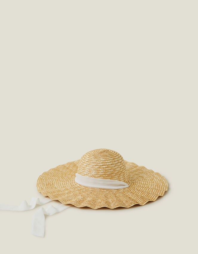 accessorize Scallop Edge Boater Hat