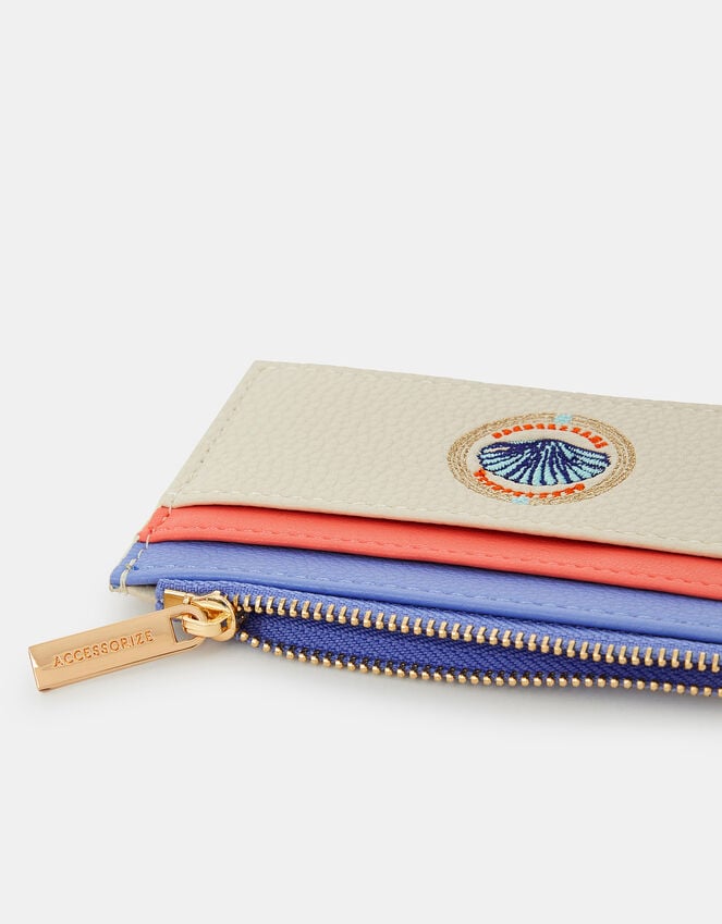 Accessorize Seashell Embroidered Card Holder