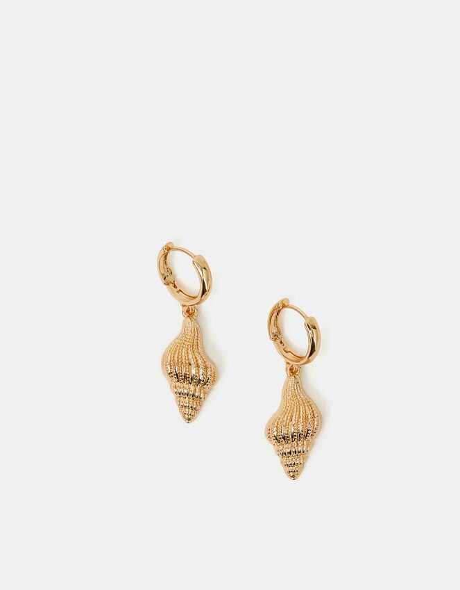 Accessorize Seashell Huggie Hoop Earrings