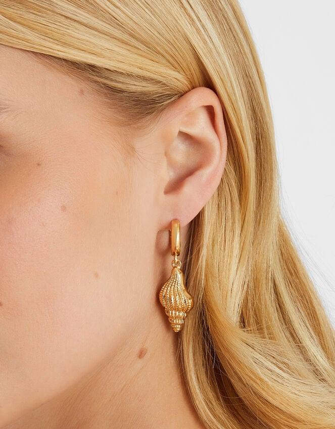 Accessorize Seashell Huggie Hoop Earrings