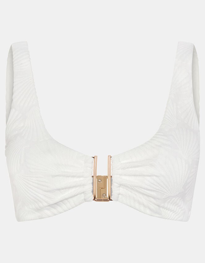 Accessorize Seashell U-Front Bikini Top White