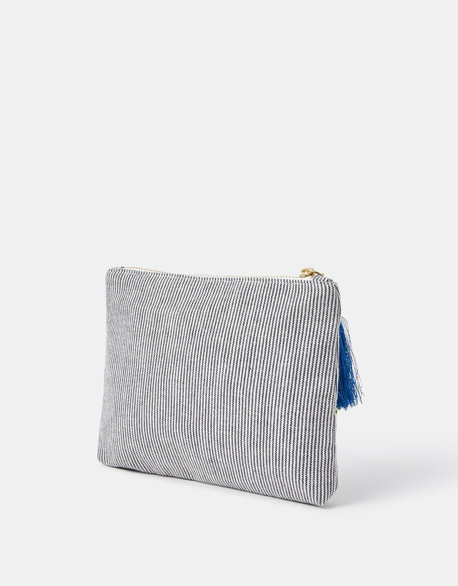 Accessorize Shell Bead Stripe Pouch