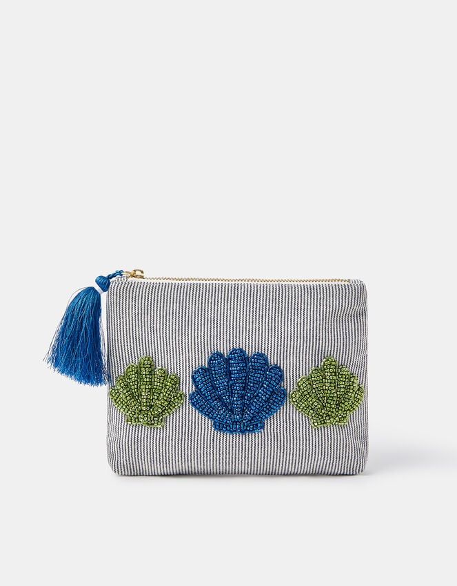 accessorize Shell Bead Stripe Pouch