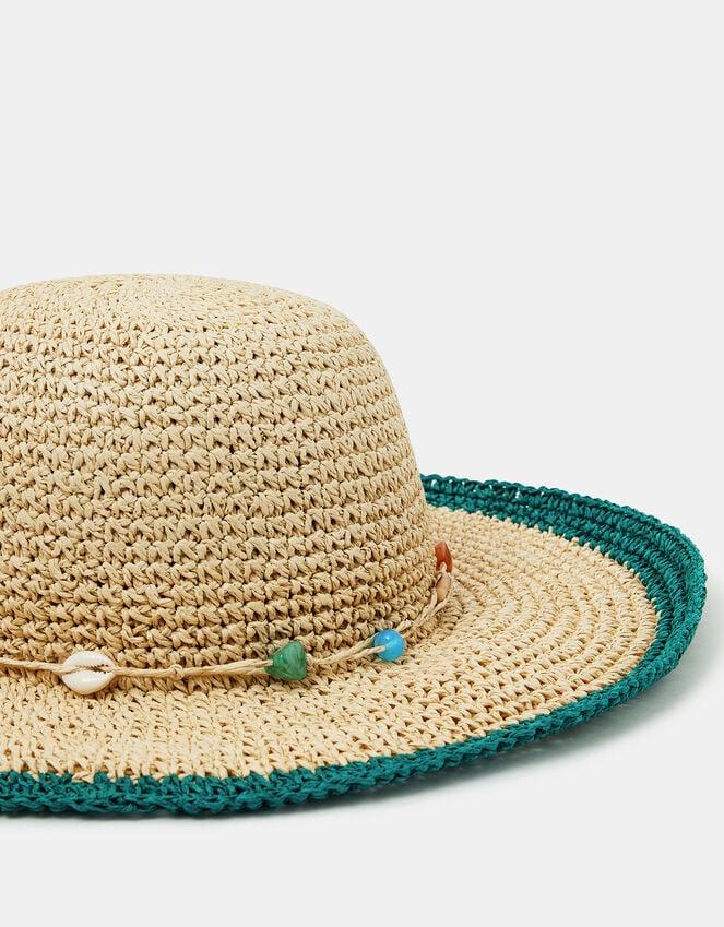 Accessorize Shell Beaded Floppy Hat
