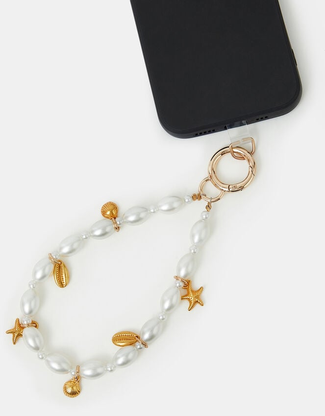 Accessorize Shell Charm Wrist Phone Strap