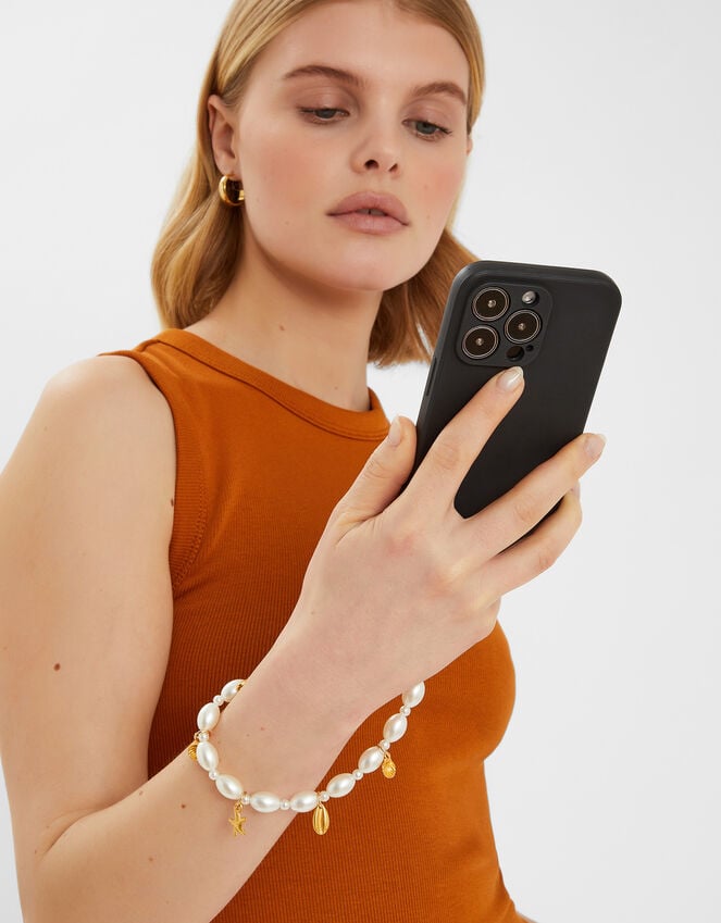 Accessorize Shell Charm Wrist Phone Strap