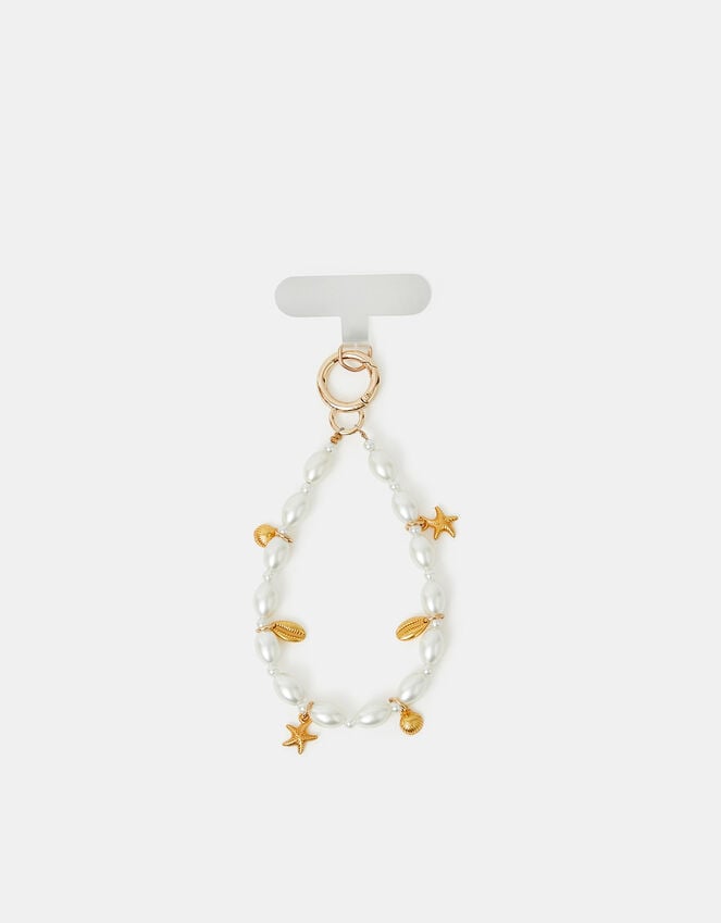 accessorize Shell Charm Wrist Phone Strap