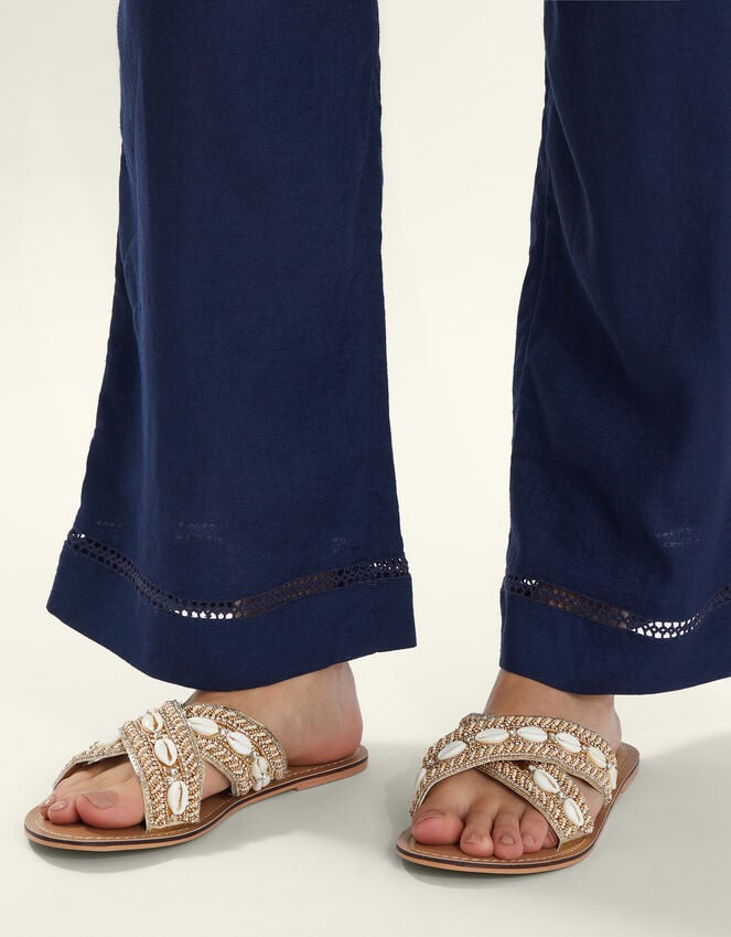 Accessorize Shell Cross-Strap Sandals Gold