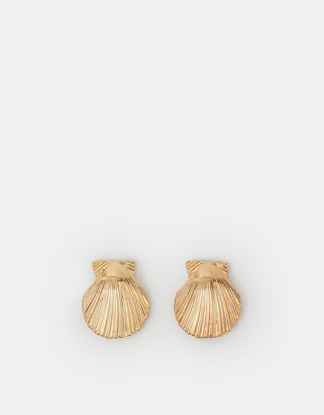 Accessorize Shell Drop Earrings Gold