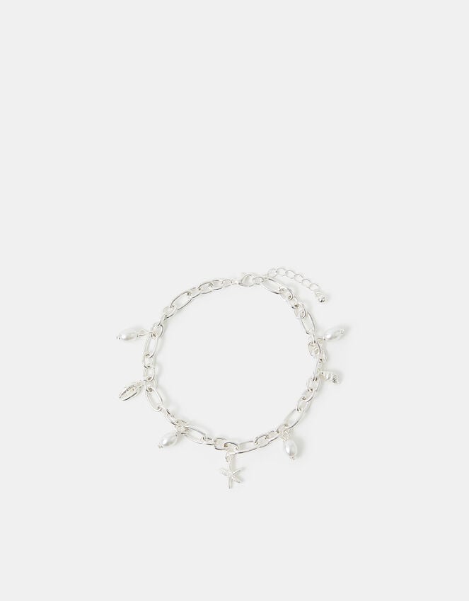 Accessorize Shell & Pearl Charm Anklet
